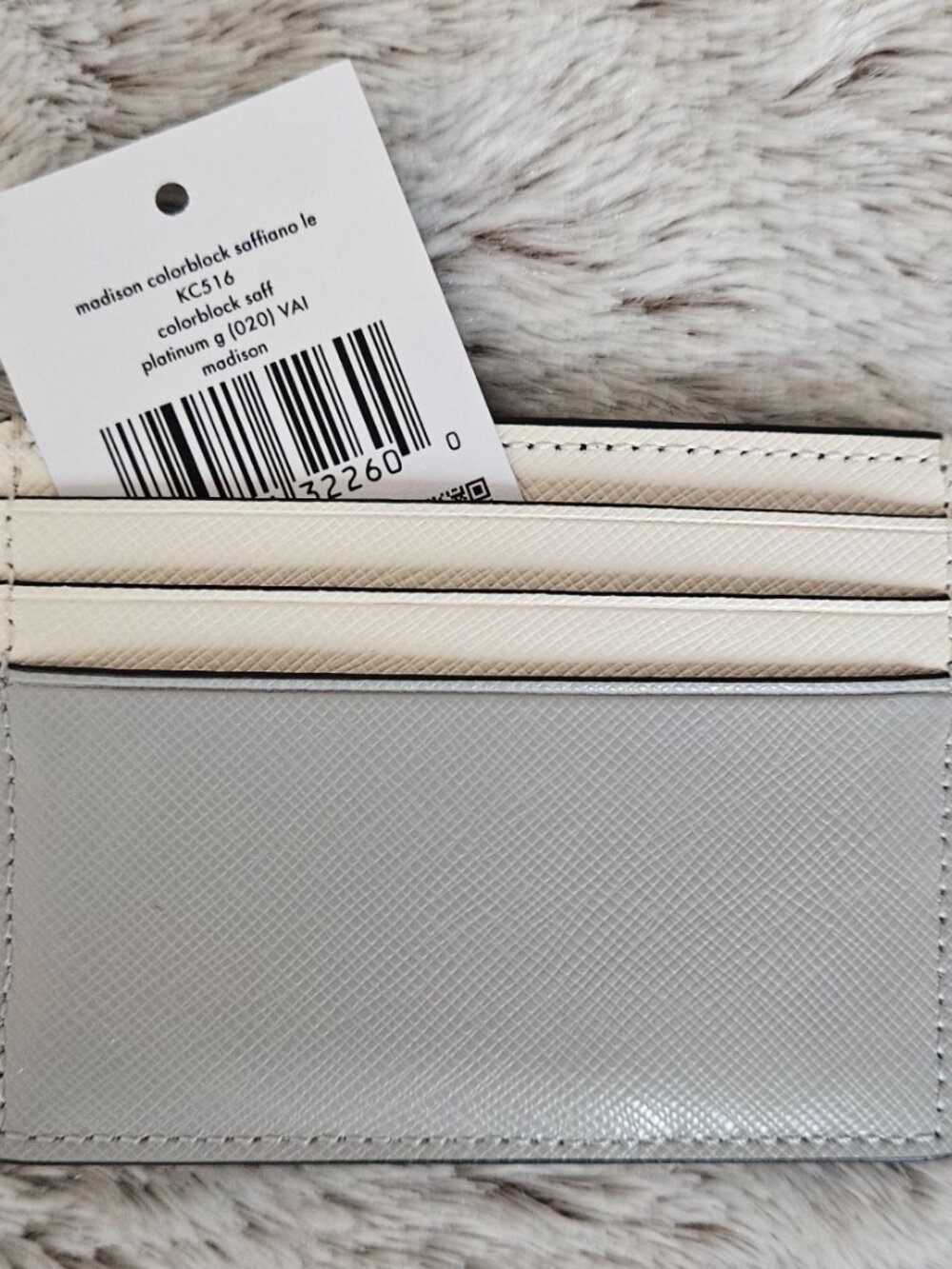 Kate Spade New York Madison Slim Card Holder Platinum Grey {#817-6} - Picture 2 of 5